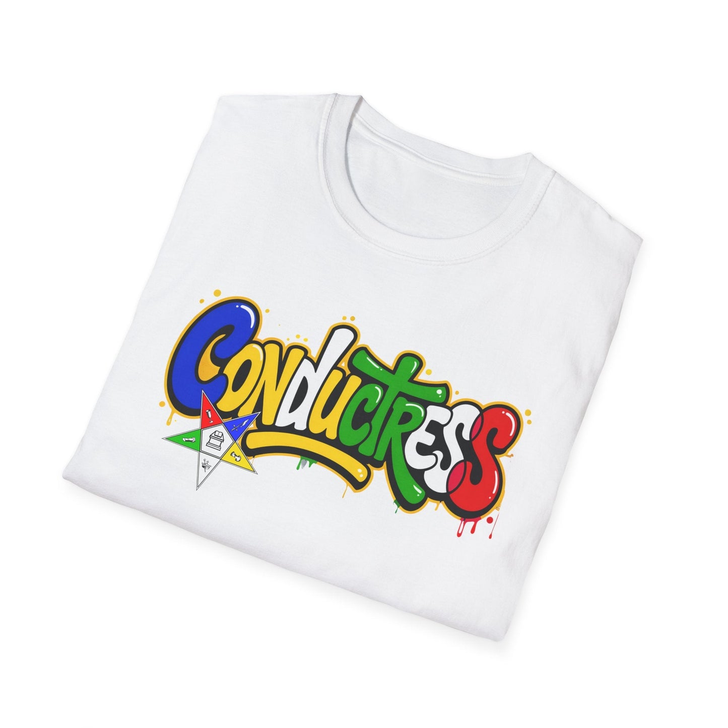 Eastern Star Colorful Graffiti Conductress Tee | OES Conductress Gift - Sistarhood
