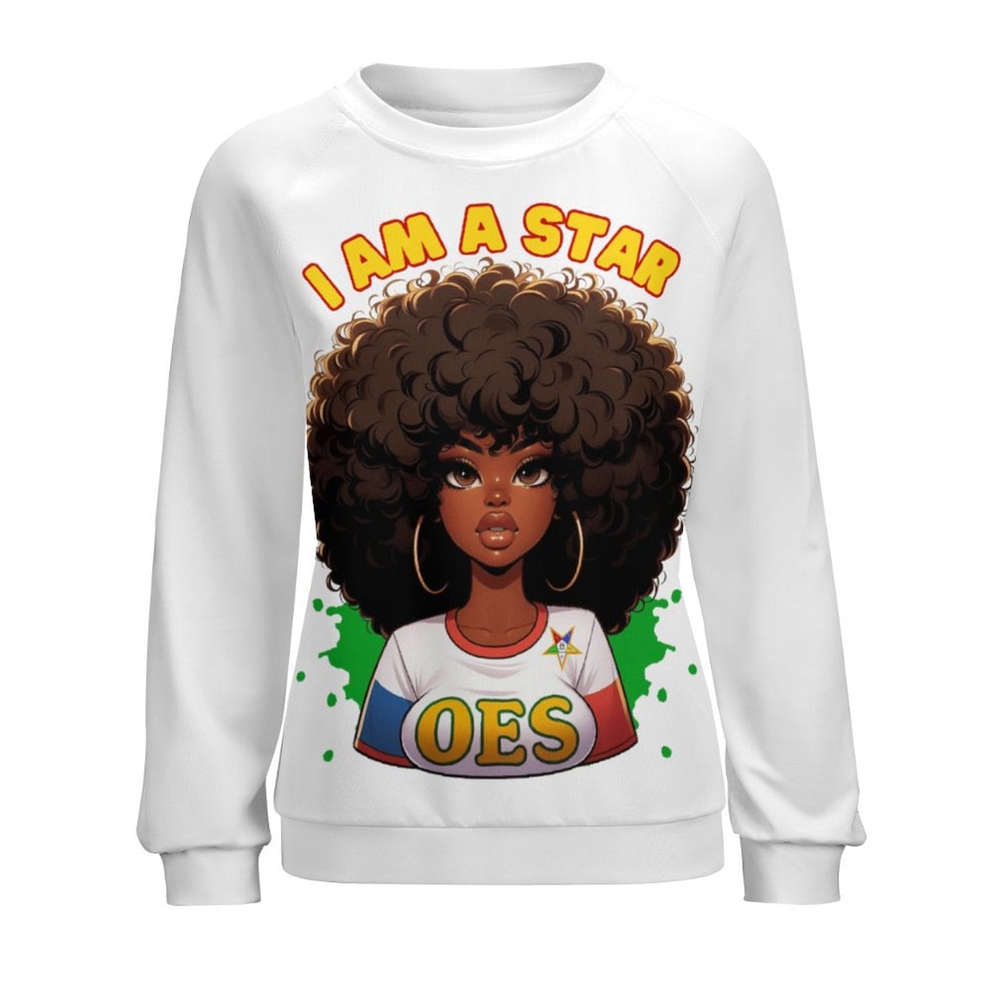 Eastern Star | OES I AM A STAR Raglan Sweatshirt - Sistarhood