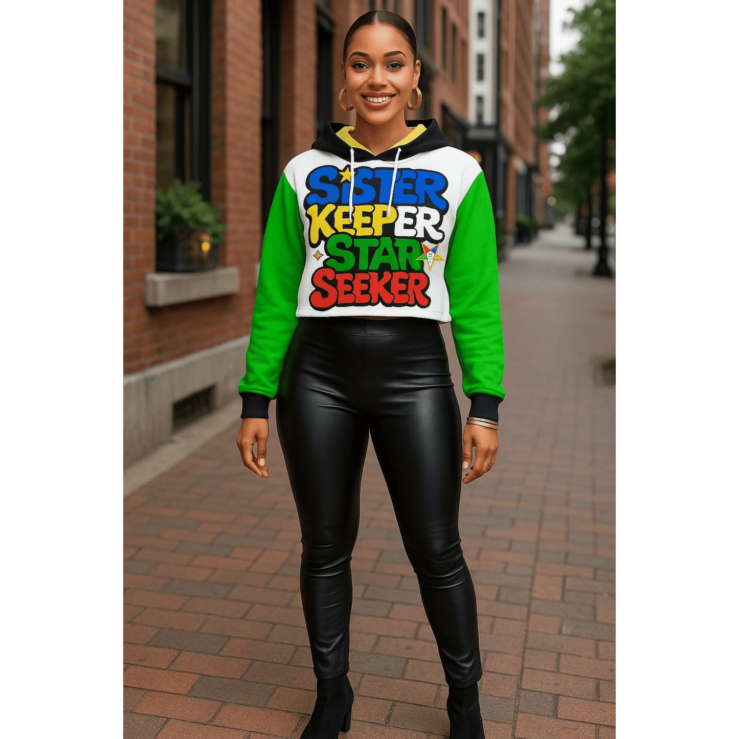 Eastern Star | OES Sister Keeper Star Seeker Cropped Hoodie - Sistarhood