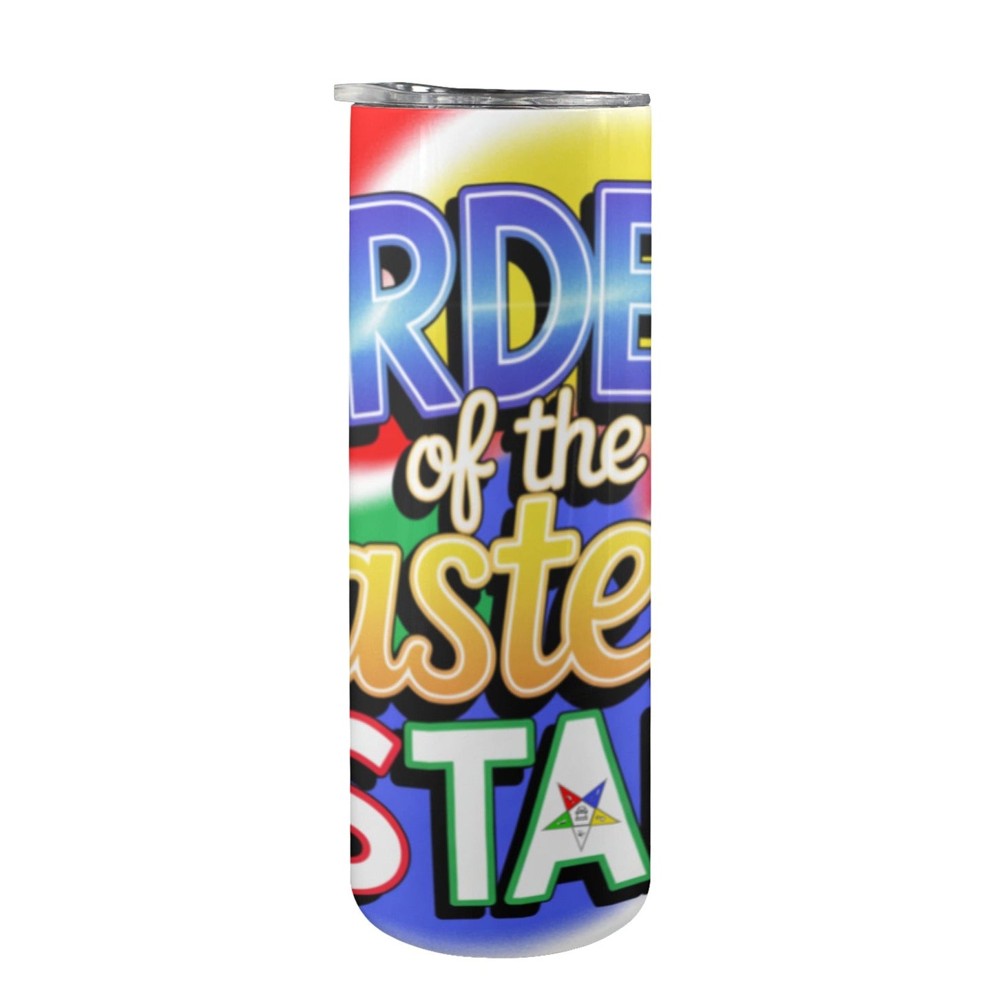 Order of the Eastern Star Sisterly Skinny Tumbler 20oz Tall Skinny Tumbler with Lid and Straw - Sistarhood