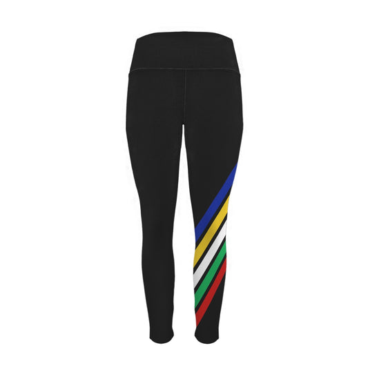 Eastern Star Delicate Stripe Leggings High Waist Pockets - Sistarhood
