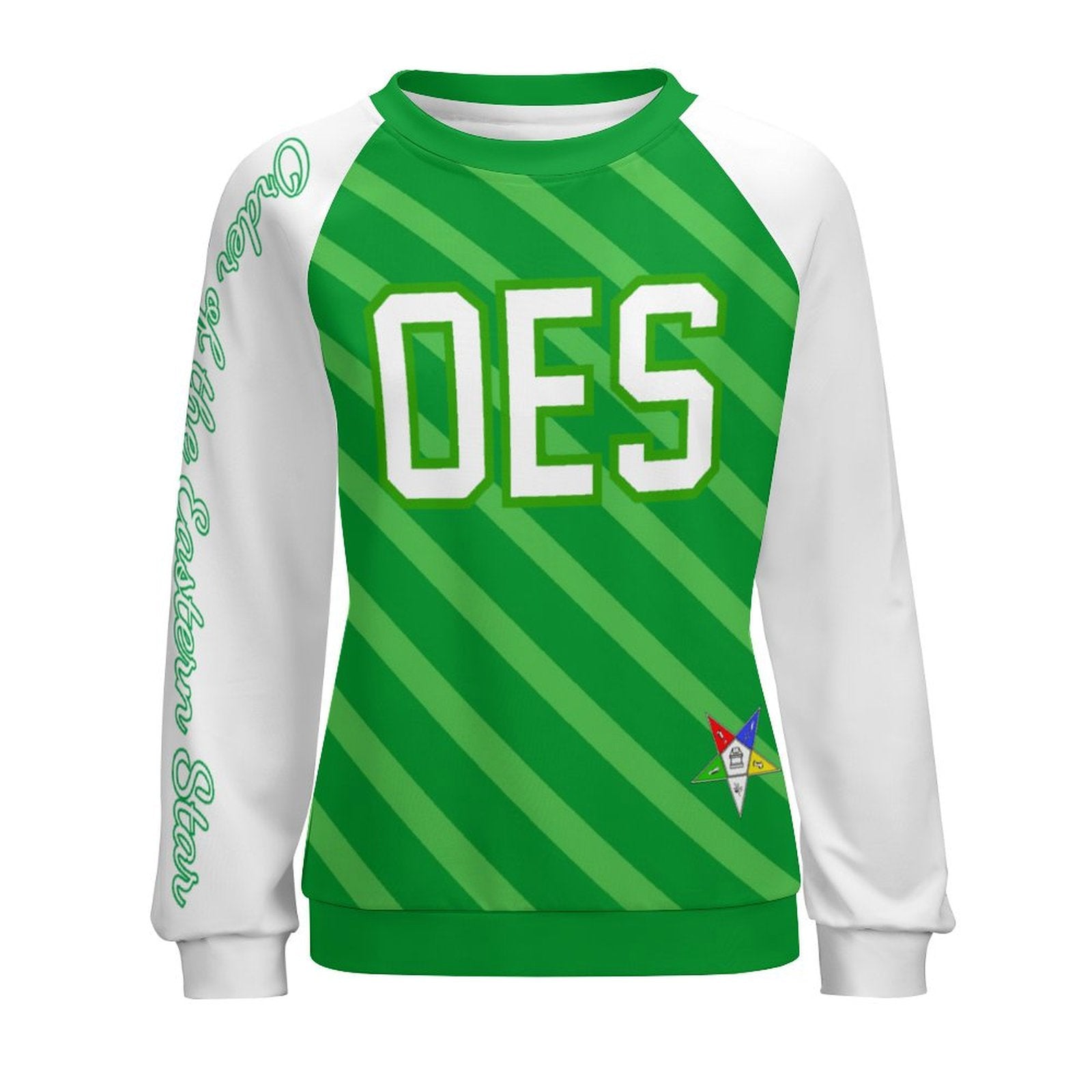 Eastern Star | OES Sister in Green Raglan Sweatshirt - Sistarhood