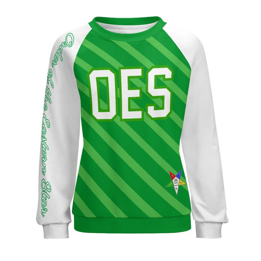 Eastern Star | OES Sister in Green Raglan Sweatshirt - Sistarhood