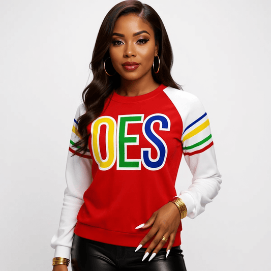 Eastern Star Statement Sweatshirt - Red - Sistarhood