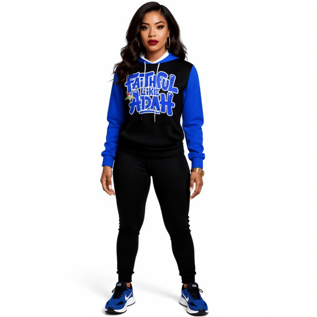 Order of the Eastern Star Hoodie and Jogger Set: "Faithful Like Adah" OES Apparel - Sistarhood