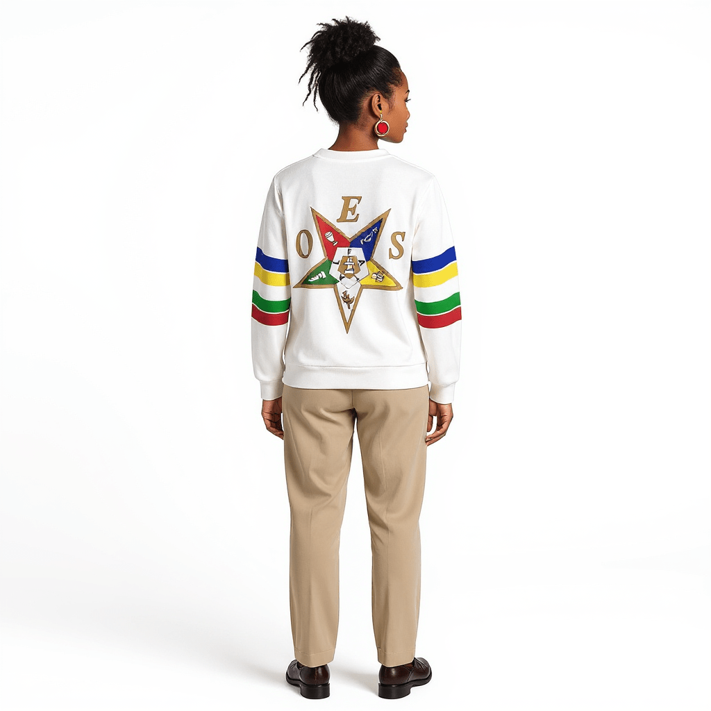 Order Of The Eastern Star Light Ribbed Cardigan II - Sistarhood