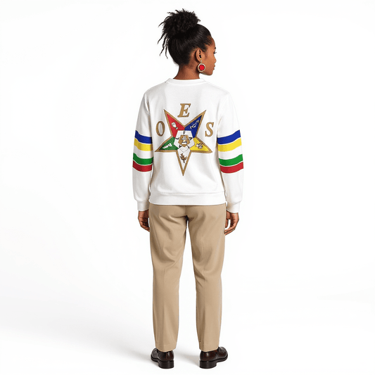 Order Of The Eastern Star Light Ribbed Cardigan II - Sistarhood