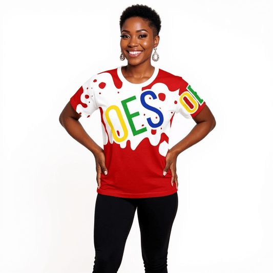 Order of the Eastern Star | OES Red Splash Tee - Sistarhood